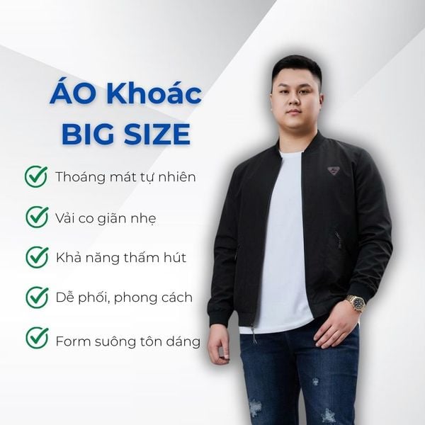 Mô tả chi tiết áo khoác gió bomber big size nam Akyoo