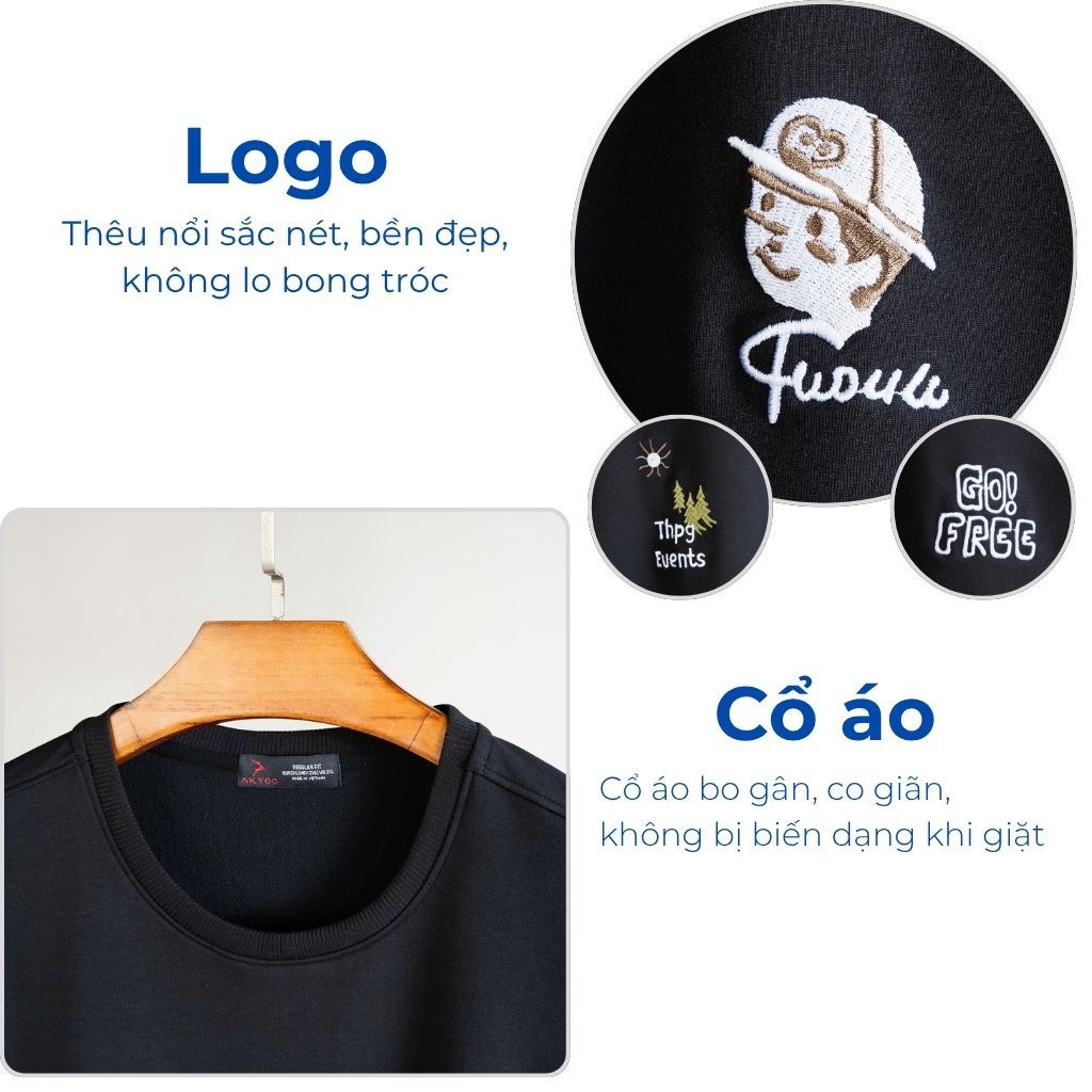 Mô tả set bộ nỉ thêu big size nam Akyoo