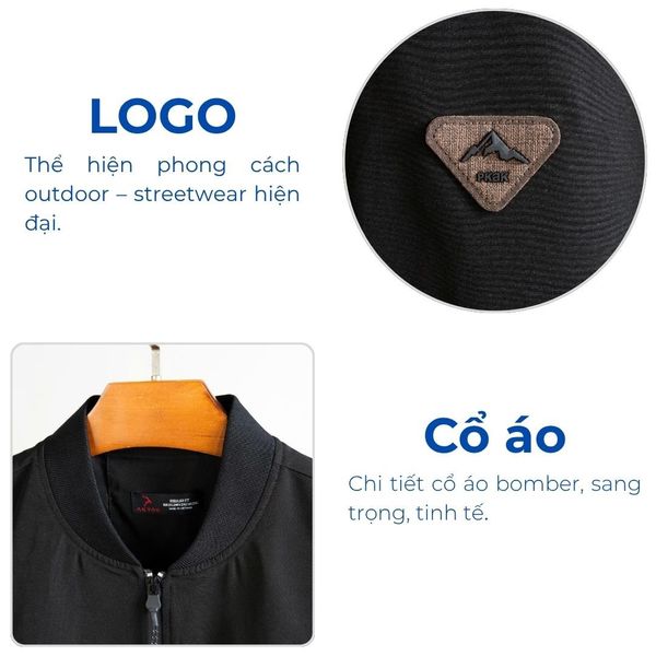 Mô tả chi tiết áo khoác gió bomber big size nam Akyoo