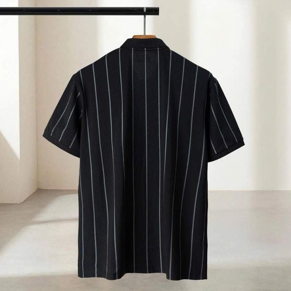 Chi tiết áo polo kể họa tiết big size nam AKYOO, thời trang cho người ngoại cỡ từ 80-140kg