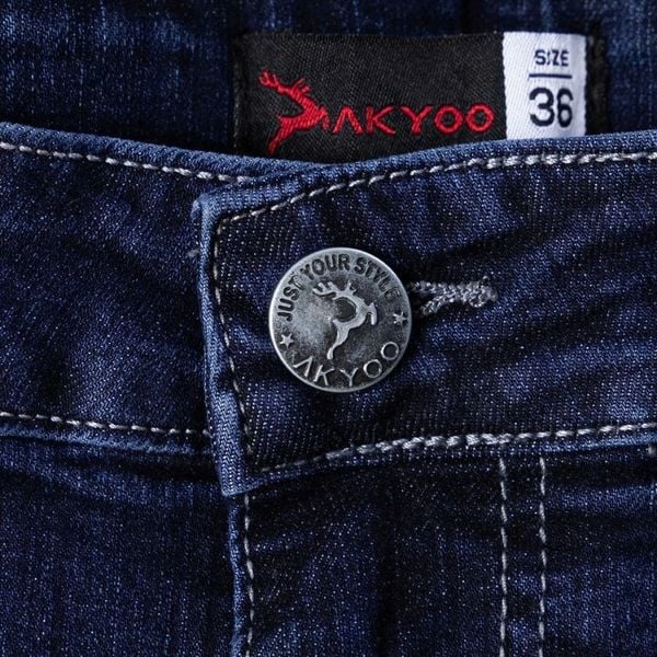 Chi tiết quần short jean xanh mài big size nam AKYOO, thời trang cho người ngoại cỡ từ 80-140kg