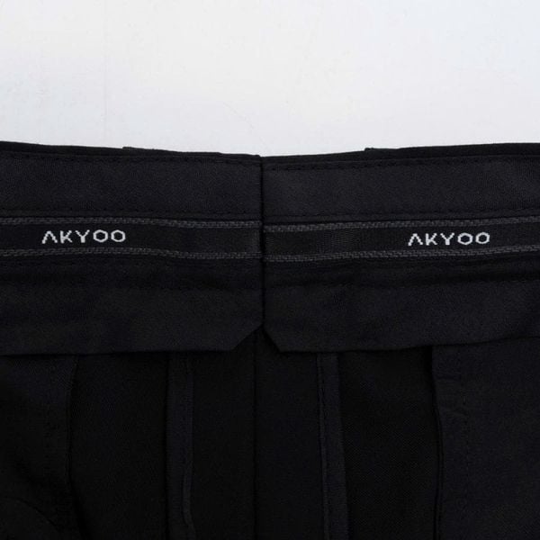 Chi tiết quần âu đen trơn big size nam AKYOO, thời trang cho người ngoại cỡ từ 80-140kg
