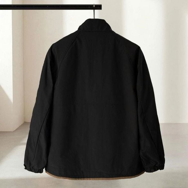 Mặt sau áo khoác Big Size nam màu đen form suông