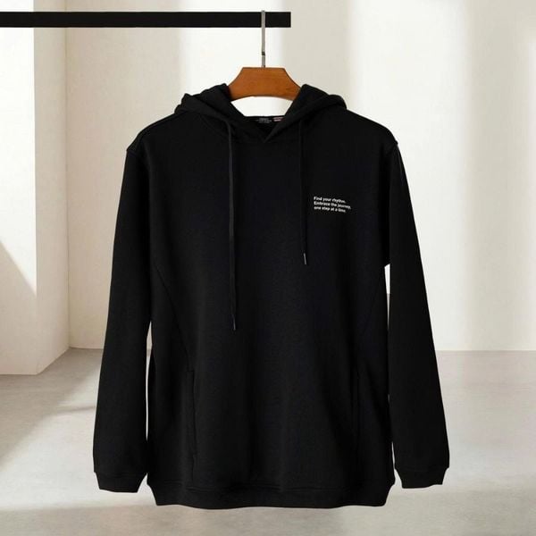 Áo Nỉ Hoodie Đen Big Size Nam HD DEN treo móc