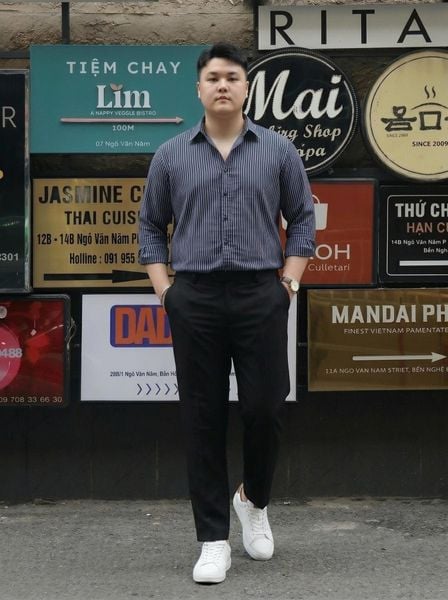Áo sơ mi kẻ big size nam