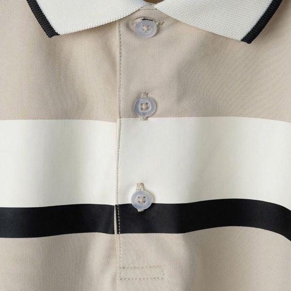 Chi tiết áo polo phối ghi big size nam AKYOO