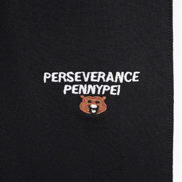 Chi tiết áo polo sọc đen big size nam AKYOO