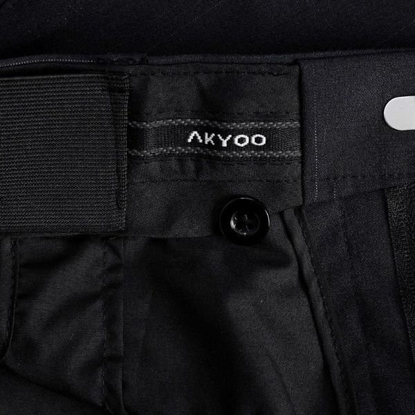 Chi tiết quần âu đen họa tiết big size nam AKYOO