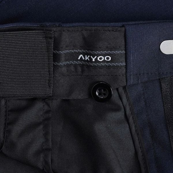 Chi tiết quần âu xanh họa tiết big size nam AKYOO