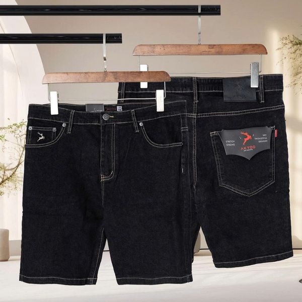 Chi tiết quần short jean a4 big size nam AKYOO
