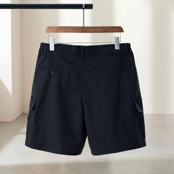 Chi tiết quần short kaki túi hộp big size nam AKYOO