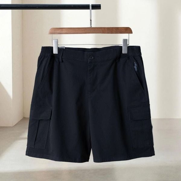 Chi tiết quần short kaki túi hộp big size nam AKYOO