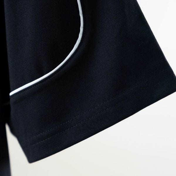 Chi tiết set bộ thun đen viền big size nam AKYOO