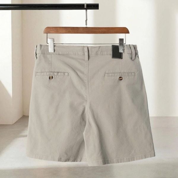 Quần short kaki ghi big size nam SK N GHI mặt sau