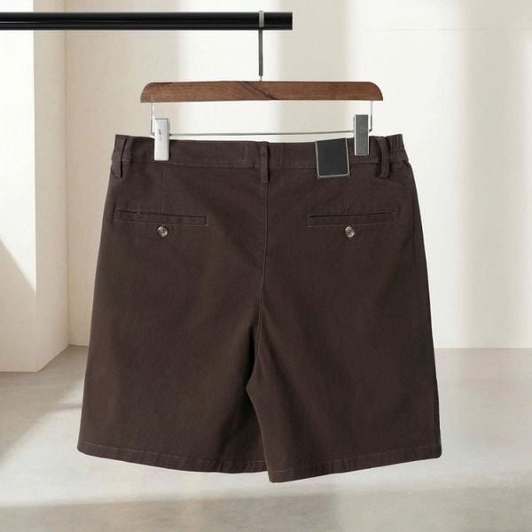 Quần short kaki nâu big size nam SK N REU mặt sau