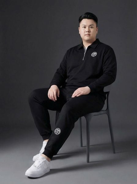 Set bộ nỉ đen có cổ big size nam akyoo