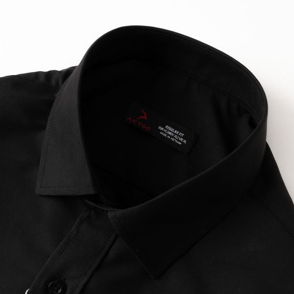 Mô tả chi tiết áo sơ mi đen dài tay big size nam AKYOO