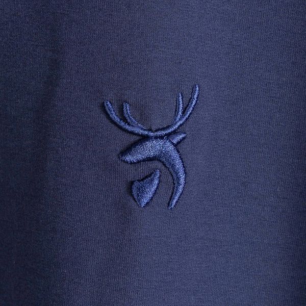 Chi tiết áo nỉ xanh trơn big size nam Akyoo