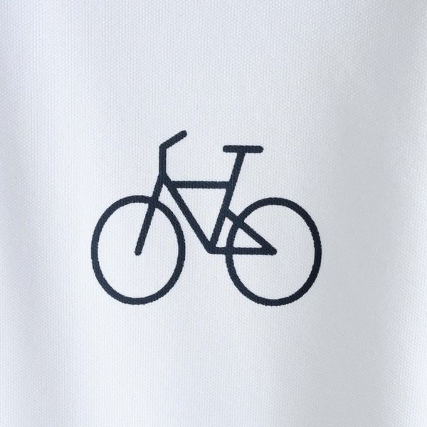 Chi tiết áo polo trắng in xe big size nam akyoo