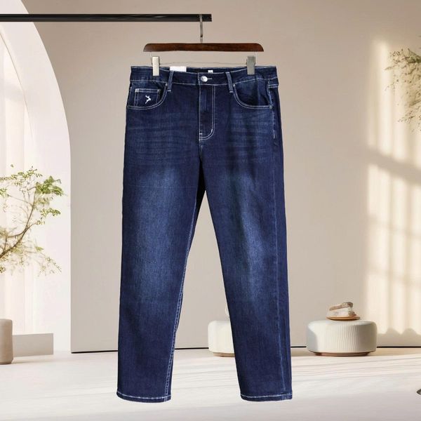 Chi tiết quần jean xanh was big size nam Akyoo