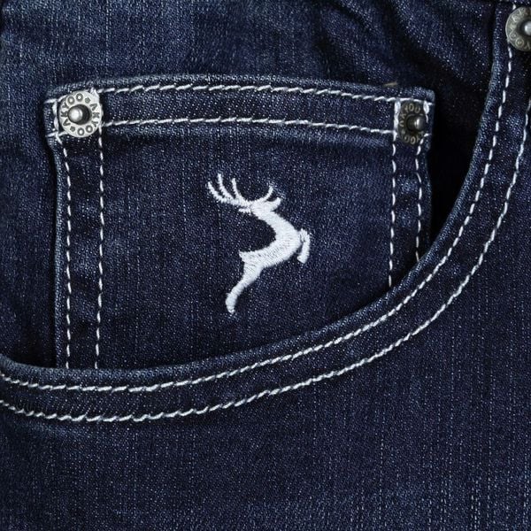 Chi tiết quần jean xanh was big size nam Akyoo