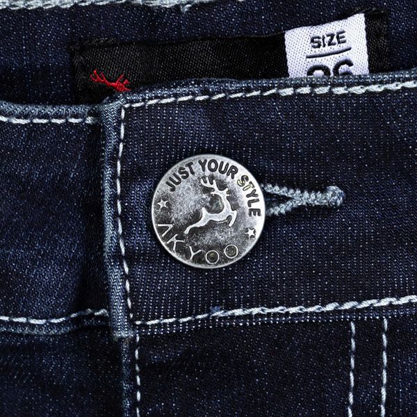 Chi tiết quần jean xanh was big size nam Akyoo