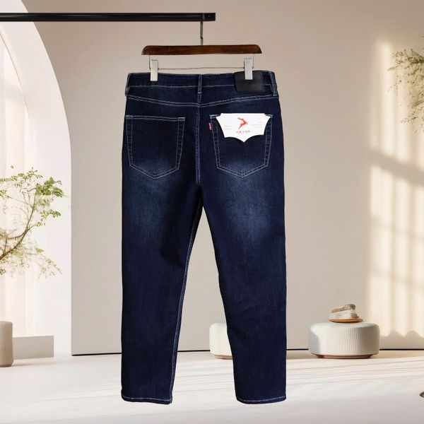 Chi tiết quần jean xanh was big size nam Akyoo