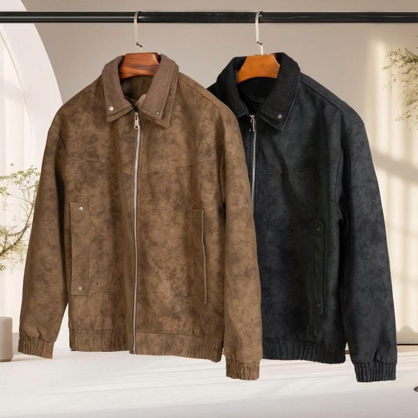 Chi tiết áo da big size nam AKYOO