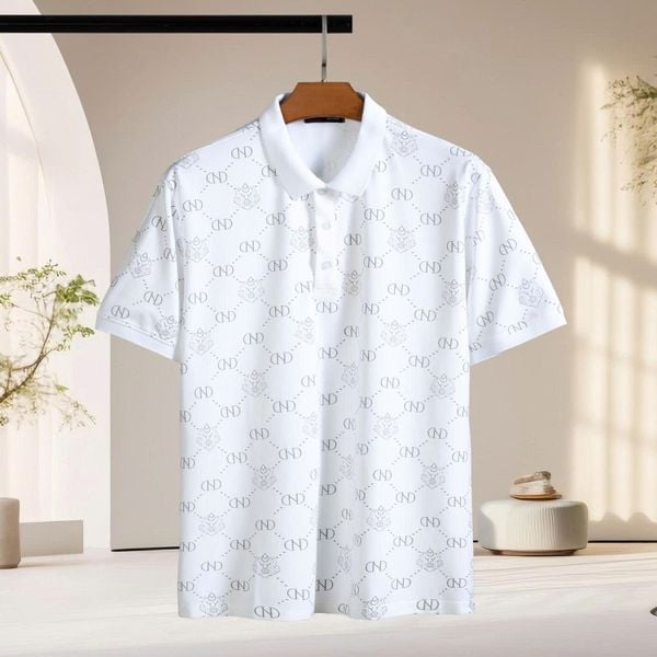 Mô tả chi tiết áo polo trắng in big size nam AKYOO