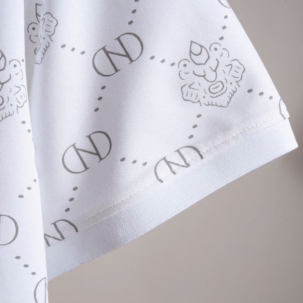 Mô tả chi tiết áo polo trắng in big size nam AKYOO