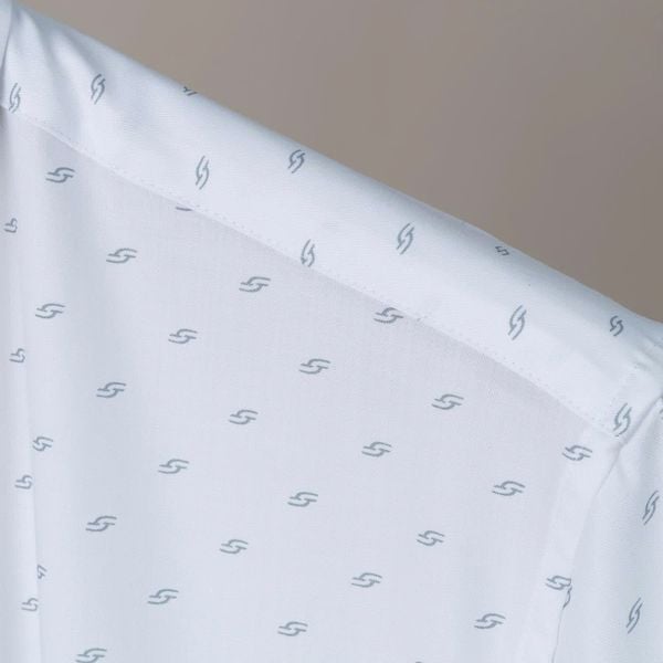 Mô tả chi tiết áo sơ mi trắng in big size nam AKYOO