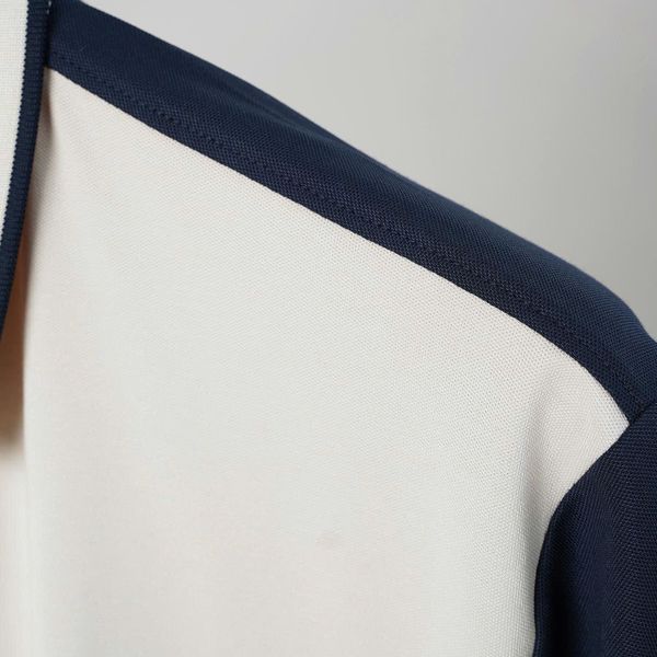 Chi tiết áo polo ghi xanh big size nam AKYOO