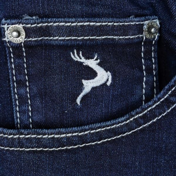 Chi tiết quần jean xanh đen big size nam AKYOO