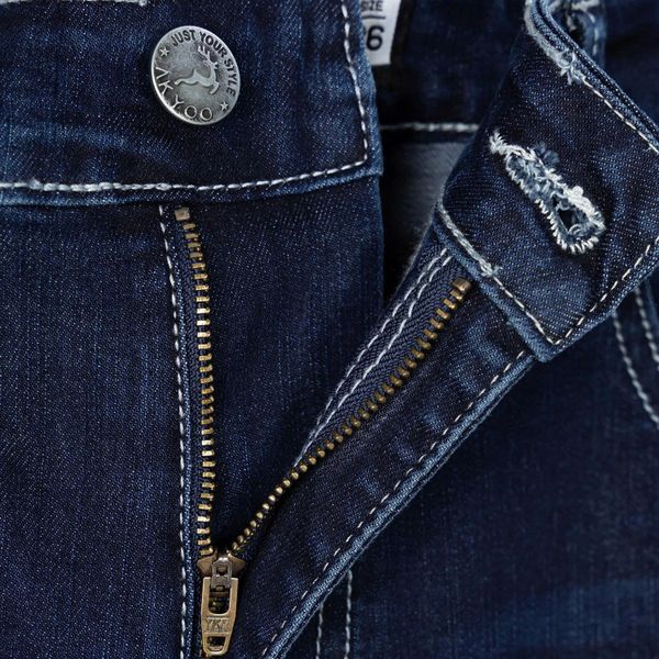 Chi tiết quần jean xanh đen big size nam AKYOO