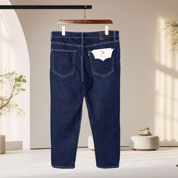 Chi tiết quần jean xanh đen big size nam AKYOO