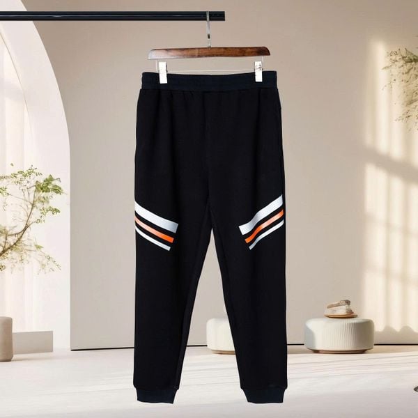 Chi tiết set bộ ni thun đen sọc big size nam AKYOO