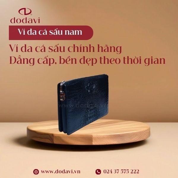 Ví da cá sấu chính hãng – Đẳng cấp, bền đẹp theo thời gian
