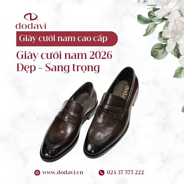 Giày Cưới Nam 2026: Mẫu Đẹp – Sang Trọng – Dễ Phối Vest
