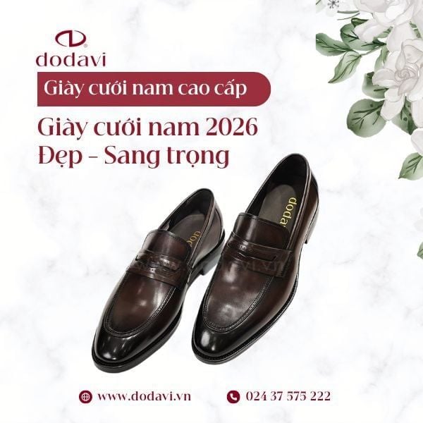 Giày Cưới Nam 2026: Mẫu Đẹp – Sang Trọng – Dễ Phối Vest