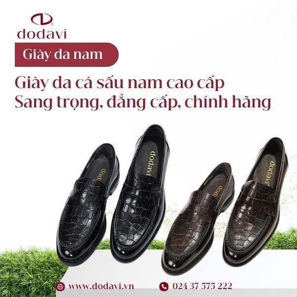 Giày Da Cá Sấu Nam Cao Cấp – Sang Trọng, Đẳng Cấp, Chính Hãng