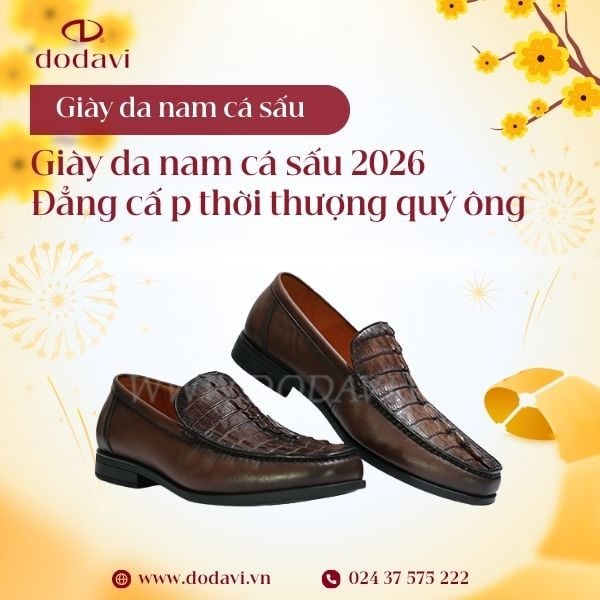 Giày Da Cá Sấu Nam 2026 – Đẳng Cấp Thời Thượng Cho Quý Ông
