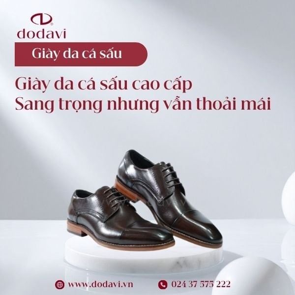 Giày da cá sấu cao cấp – Sang trọng nhưng vẫn thoải mái mùa hè