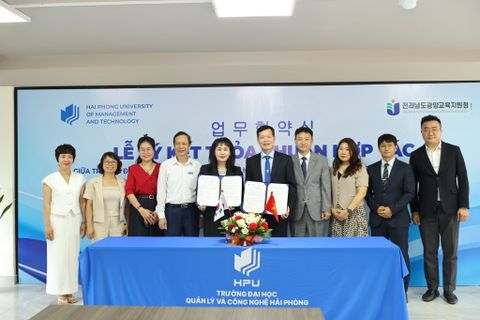 HPU ký kết Biên bản ghi nhớ hợp tác với Văn phòng Đào tạo thành phố Gwangyang, Hàn Quốc