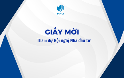 Giấy mời Tham dự Hội nghị Nhà đầu tư