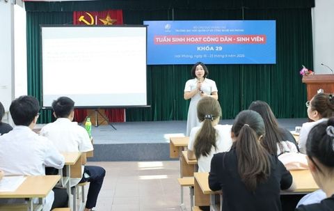 Tân sinh viên HPU K29 hứng khởi bước vào Tuần sinh hoạt công dân năm học 2025 – 2026