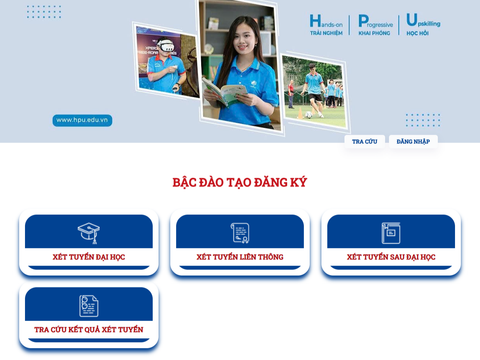 Hướng dẫn đăng ký xét tuyển và tra cứu trúng tuyển HPU
