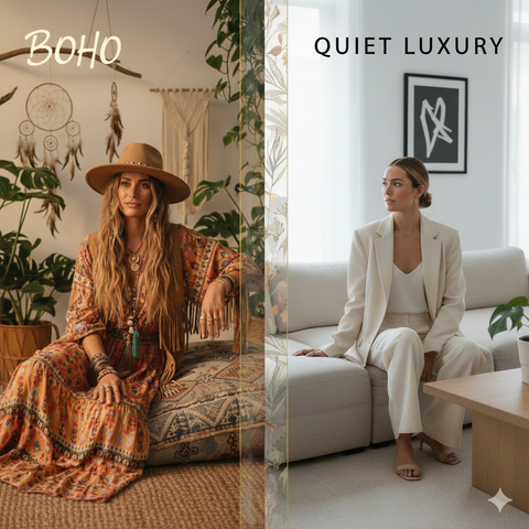 Fashion Trends 2025: Vì Sao Quiet Luxury & Boho Cùng Lên Ngôi?