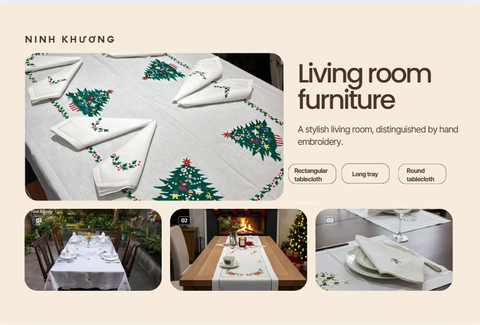 Biến Phòng Khách Trở Nên Sang Trọng Với Đồ Decor Thêu Tay Cao Cấp Của Ninh Khương.