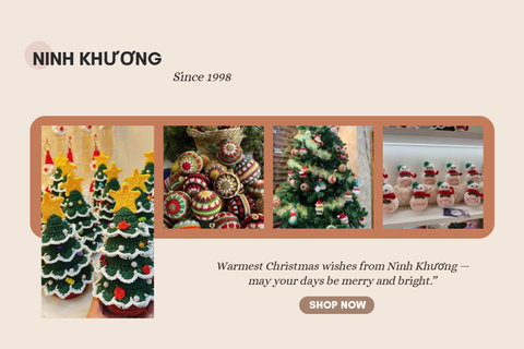 Phụ kiện Noel bằng len- Chạm vào không khí Giáng Sinh tinh tế tại Ninh Khương.