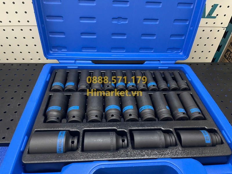 Bộ tuýp đen Kingtony 9-4435MP 25 chi tiết chuyên dùng máy siết